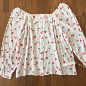 Caslon Tunic Top Floral Spring Off Shoulder